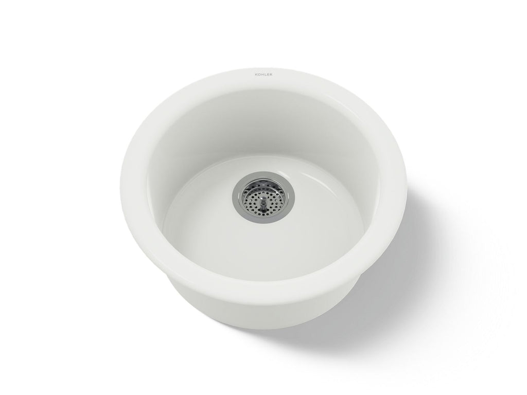 KOHLER K-6565-NY Porto Fino 18-1/2" Top-/Undermount Single-Bowl Bar Sink - Dune