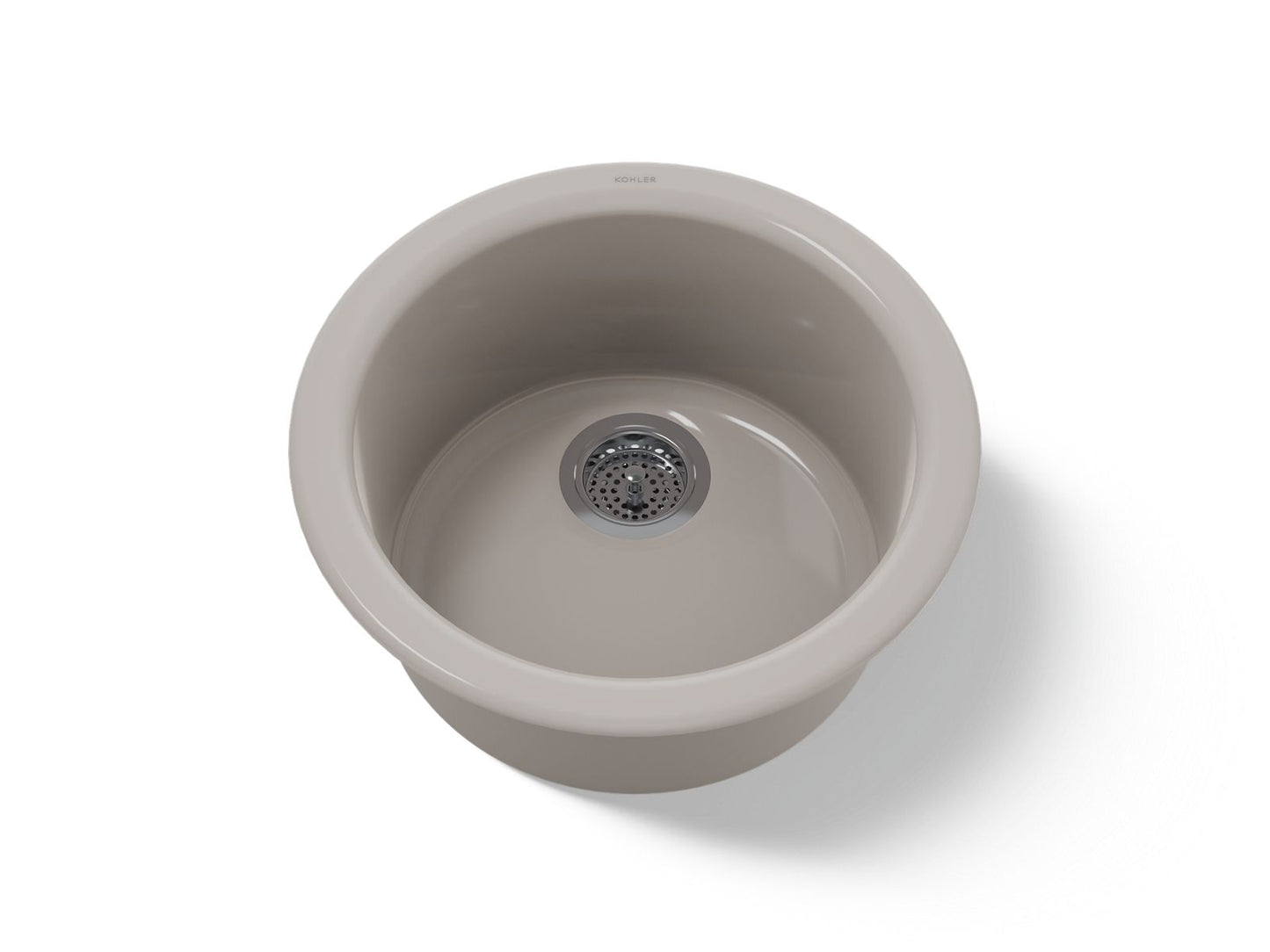 KOHLER K-6565-TRF Porto Fino 18-1/2" top-/undermount single-bowl bar sink - Truffle