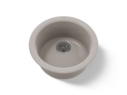KOHLER K-6565-TRF Porto Fino 18-1/2" top-/undermount single-bowl bar sink - Truffle