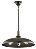 KICHLER 42649OZ Cobson 3 Light 20" Pendant Olde Bronze