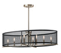 KICHLER 43712PN Titus 8 Light Oval Chandelier Polished Nickel