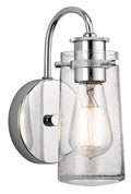 KICHLER 45457CH Braelyn 9.5" 1 Light Wall Sconce With Clear Seeded Glass Chrome