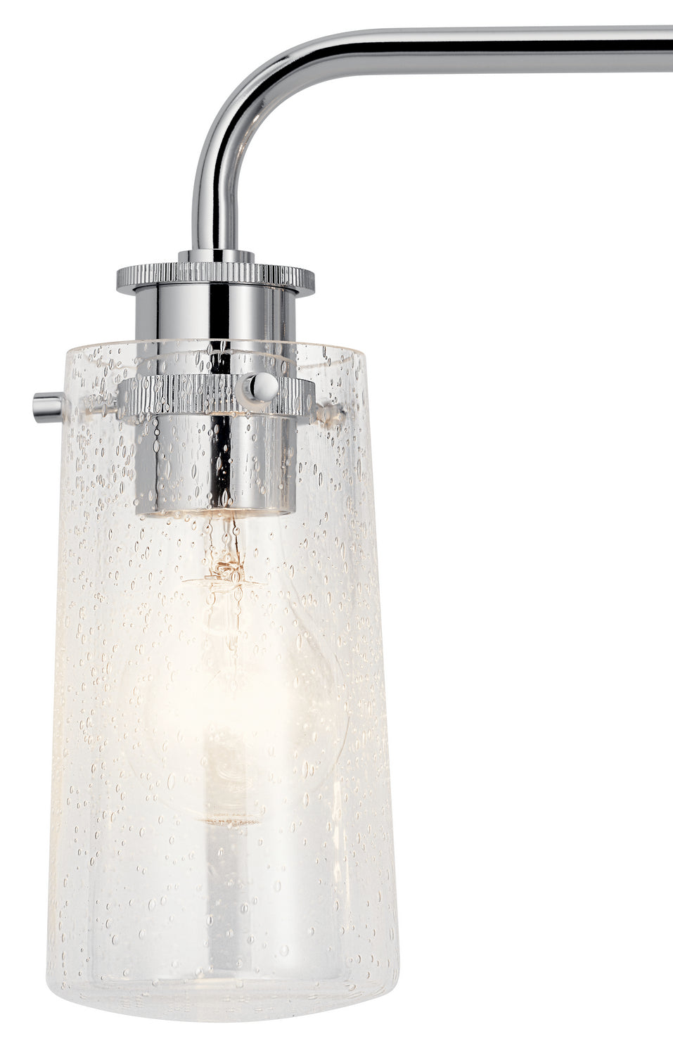 KICHLER 45459CH Braelyn 24" 3 Light Vanity Light With Clear Seeded Glass Chrome
