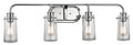 KICHLER 45460CH Braelyn 44" 4 Light Vanity Light With Clear Seeded Glass Chrome
