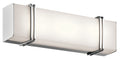 KICHLER 45801CHLED Impello 18.25" Led Linear Vanity Light With Satin Etched White Glass, Chrome