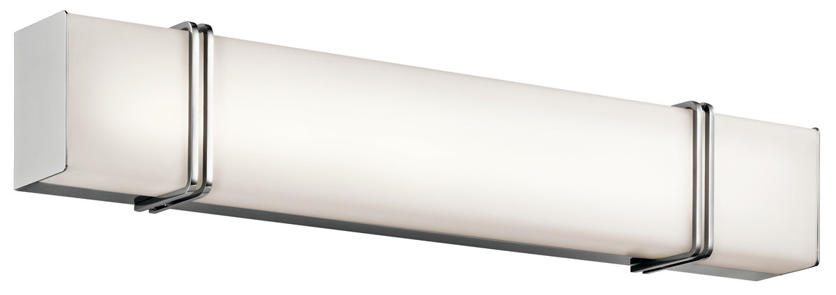 KICHLER 45839CHLED Impello 30.25" Led Linear Vanity Light With Satin Etched White Glass, Chrome