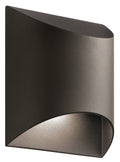 KICHLER 49278AZTLED Wesley 7.5" Led Outdoor 1 Light Wall Light In Textured Architectural Bronze