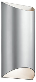 KICHLER 49279PLLED Wesley 14" Led Outdoor 2 Light Wall Light In Platinum