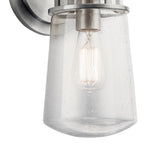 KICHLER 49445BA Lyndon 15" 1 Light Wall Light With Clear Seeded Glass Brushed Aluminum