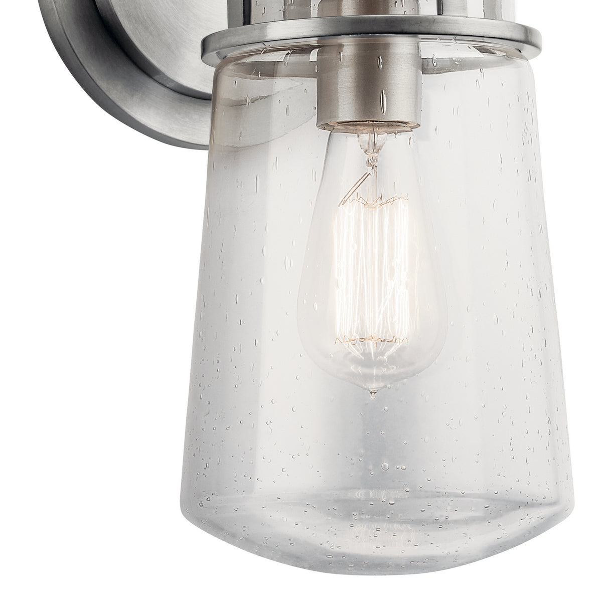 KICHLER 49445BA Lyndon 15" 1 Light Wall Light With Clear Seeded Glass Brushed Aluminum