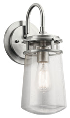 KICHLER 49445BA Lyndon 15" 1 Light Wall Light With Clear Seeded Glass Brushed Aluminum