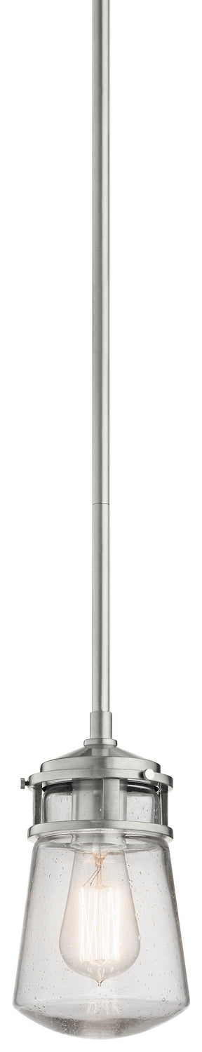 KICHLER 49446BA Lyndon One Light Outdoor Pendant Brushed Aluminum