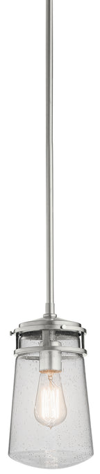 KICHLER 49447BA Lyndon One Light Outdoor Pendant Brushed Aluminum