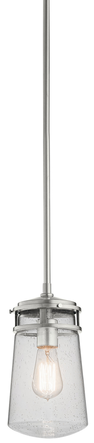 KICHLER 49447BA Lyndon One Light Outdoor Pendant Brushed Aluminum