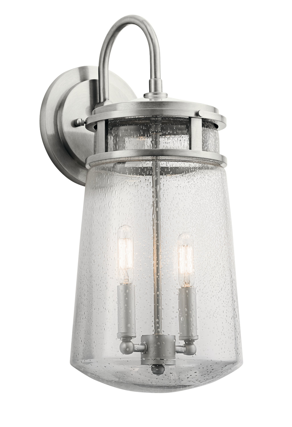 KICHLER 49496BA Lyndon 18.25" 2 Light Wall Light Brushed Aluminum