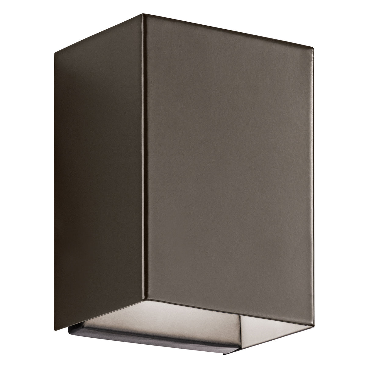 KICHLER 49550AZLED Walden 7.25" Led Outdoor Wall Light With Clear Tempered Glass With Inside Etch And Architectural Bronze