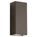 KICHLER 49551AZLED Walden 12" Led Outdoor Wall Light With Clear Tempered Glass With Inside Etch And Architectural Bronze