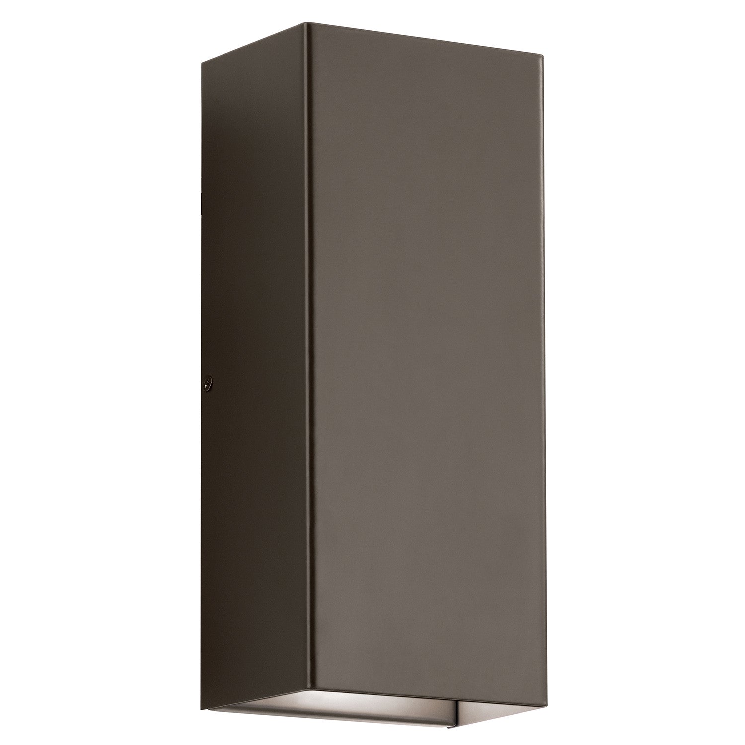 KICHLER 49551AZLED Walden 12" Led Outdoor Wall Light With Clear Tempered Glass With Inside Etch And Architectural Bronze