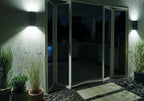 KICHLER 49551BKTLED Walden 12" Led Outdoor Wall Light With Clear Tempered Glass With Inside Etch And Textured Black