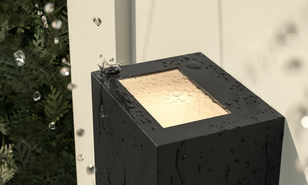 KICHLER 49551BKTLED Walden 12" Led Outdoor Wall Light With Clear Tempered Glass With Inside Etch And Textured Black