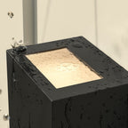 KICHLER 49551BKTLED Walden 12" Led Outdoor Wall Light With Clear Tempered Glass With Inside Etch And Textured Black