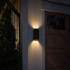 KICHLER 49551BKTLED Walden 12" Led Outdoor Wall Light With Clear Tempered Glass With Inside Etch And Textured Black