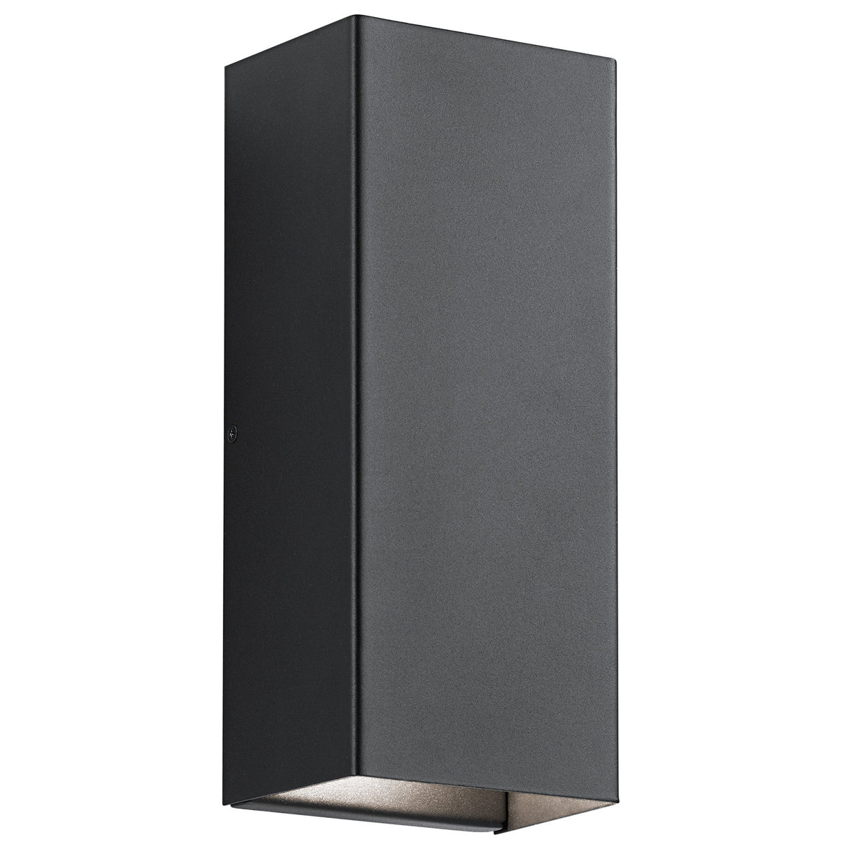 KICHLER 49551BKTLED Walden 12" Led Outdoor Wall Light With Clear Tempered Glass With Inside Etch And Textured Black