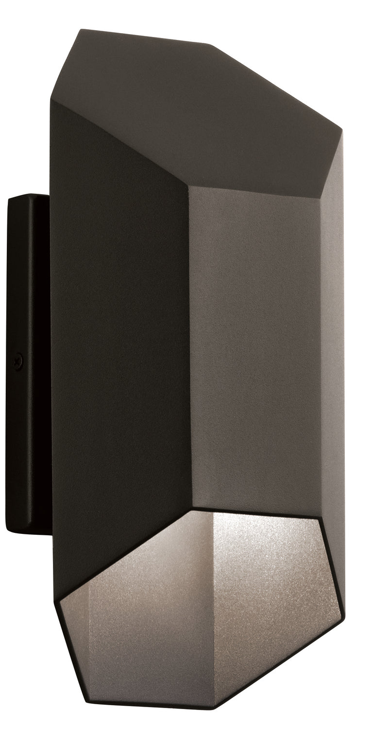 KICHLER 49607AZTLED Estella 12" Led Wall Light Textured Architectural Bronze