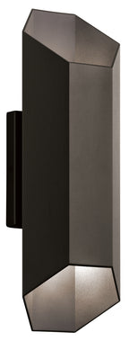 KICHLER 49608AZTLED Estella 16.5" Led Wall Light Textured Architectural Bronze