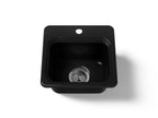 KOHLER K-6579-1-7 Northland 15" Top-Mount Single-Bowl Bar Sink - Black Black