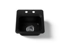 KOHLER K-6579-2-7 Northland 15" Top-Mount Single-Bowl Bar Sink - Black Black