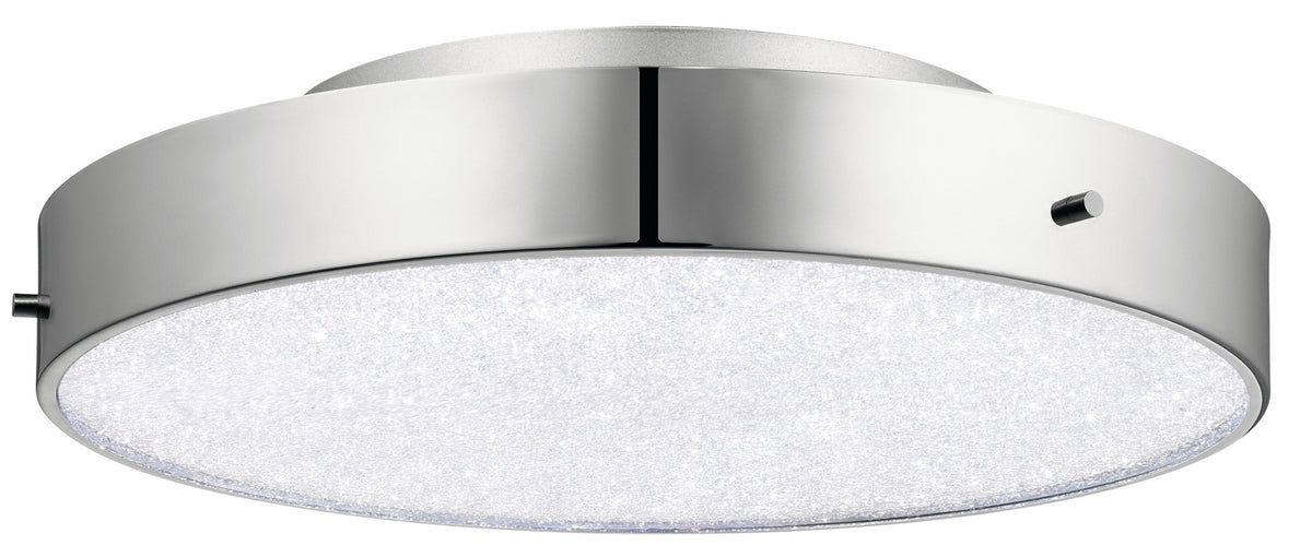 ELAN 83588 Crystal Moon 15" LED 3200K Flush Mount Chrome