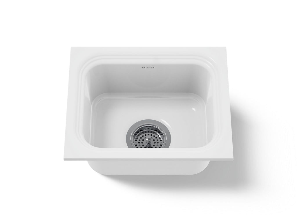 KOHLER K-6589-U-0 Northland 15" Undermount Single-Bowl Bar Sink - White