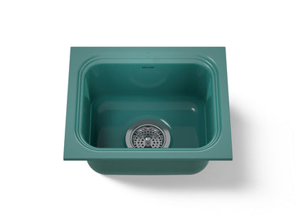 KOHLER K-6589-U-17 Northland 15" undermount single-bowl bar sink - Teal