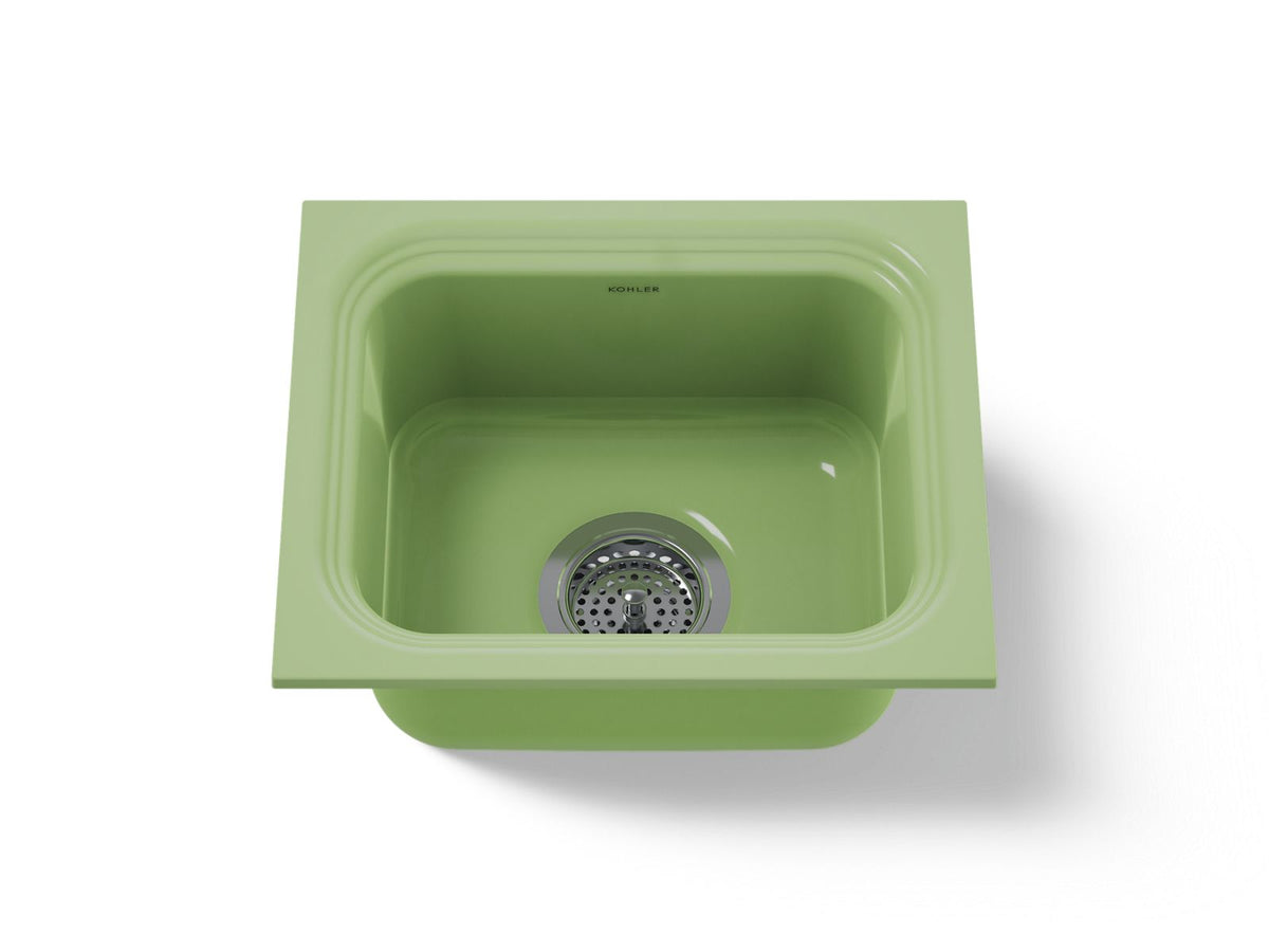 KOHLER K-6589-U-34 Northland 15" Undermount Single-Bowl Bar Sink - Fresh Green