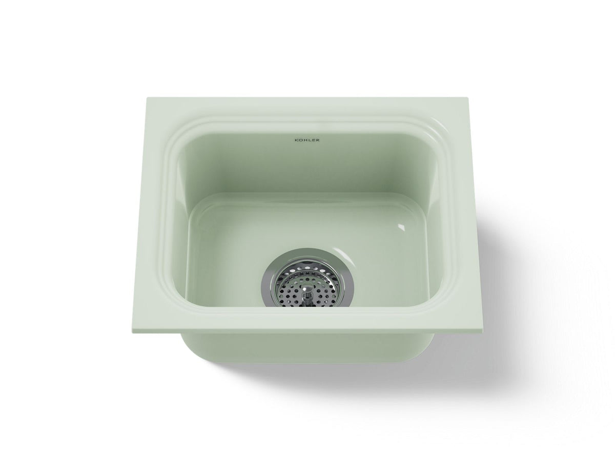 KOHLER K-6589-U-42 Northland 15" Undermount Single-Bowl Bar Sink - Aspen Green