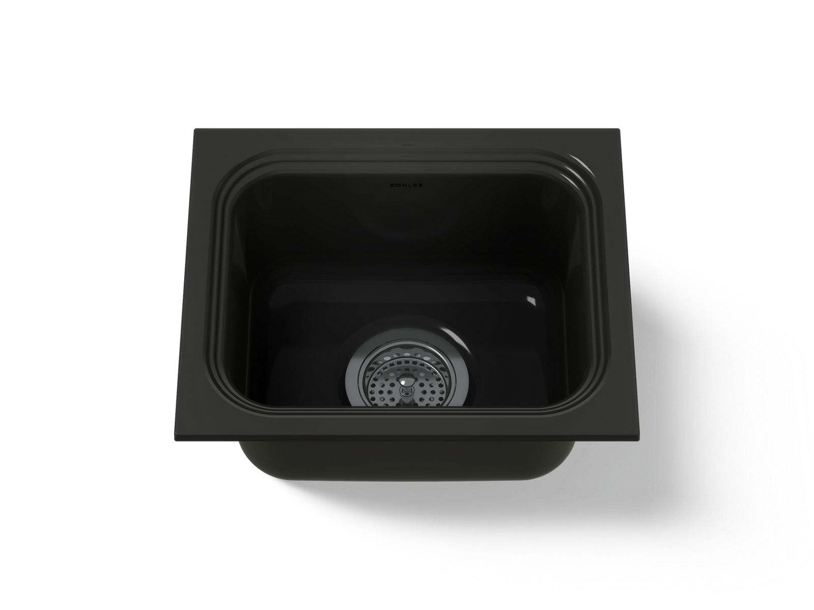 KOHLER K-6589-U-7 Northland 15" Undermount Single-Bowl Bar Sink - Black Black