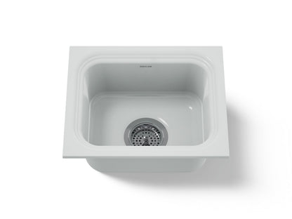 KOHLER K-6589-U-95 Northland 15" undermount single-bowl bar sink - Ice Grey