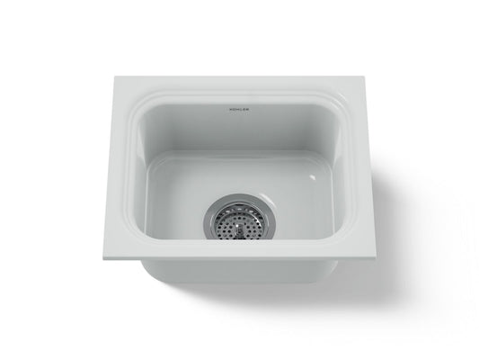 KOHLER K-6589-U-95 Northland 15" undermount single-bowl bar sink - Ice Grey