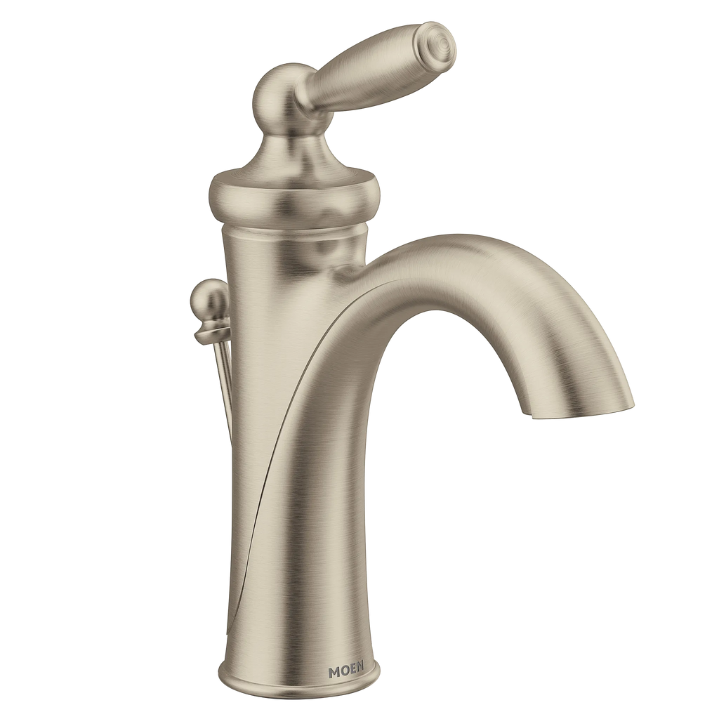 MOEN 6600BN Brantford One-Handle Bathroom Sink Faucet - Brushed Nickel