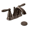 MOEN 6610ORB Brantford Two-Handle Centerset Bathroom Sink Faucet - Oil Rubbed Bronze