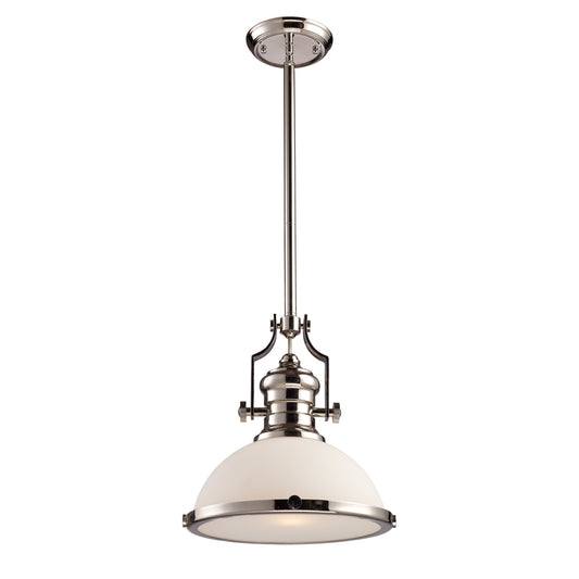 ELK SHOWROOM 66113-1 Chadwick 13'' Wide 1-Light Pendant - Polished Nickel