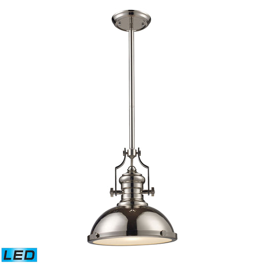 ELK SHOWROOM 66114-1-LED Chadwick 13'' Wide 1-Light Pendant - Polished Nickel