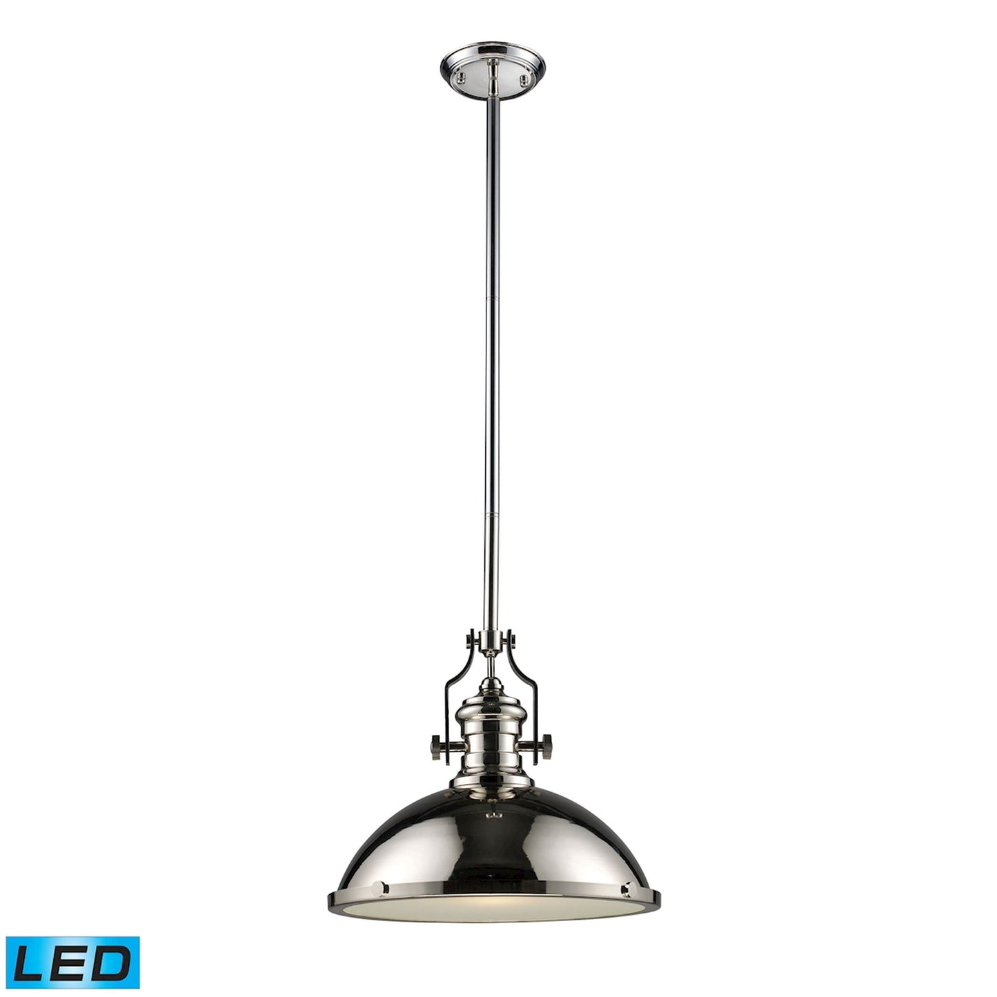 ELK SHOWROOM 66118-1-LED Chadwick 17'' Wide 1-Light Pendant - Polished Nickel