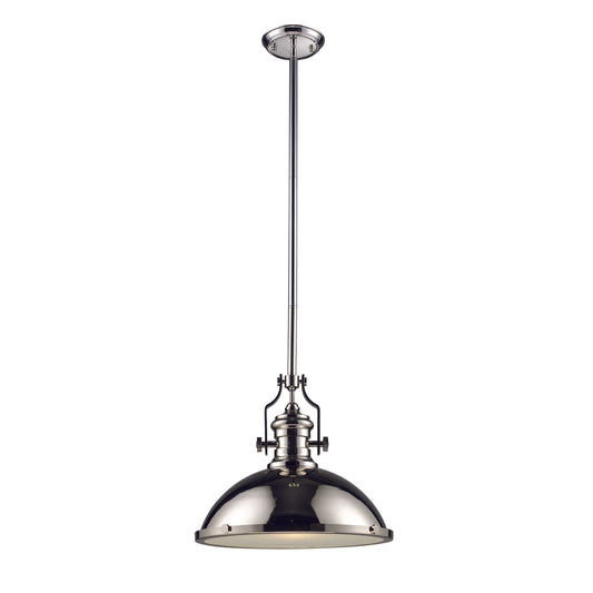 ELK SHOWROOM 66118-1 Chadwick 17'' Wide 1-Light Pendant - Polished Nickel