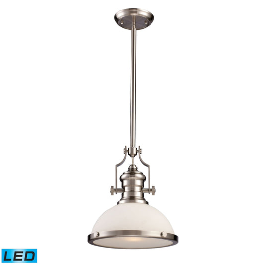 ELK SHOWROOM 66123-1-LED Chadwick 13'' Wide 1-Light Pendant - Satin Nickel