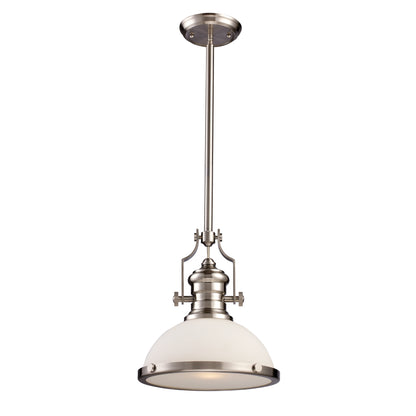 ELK SHOWROOM 66123-1 Chadwick 13'' Wide 1-Light Pendant - Satin Nickel