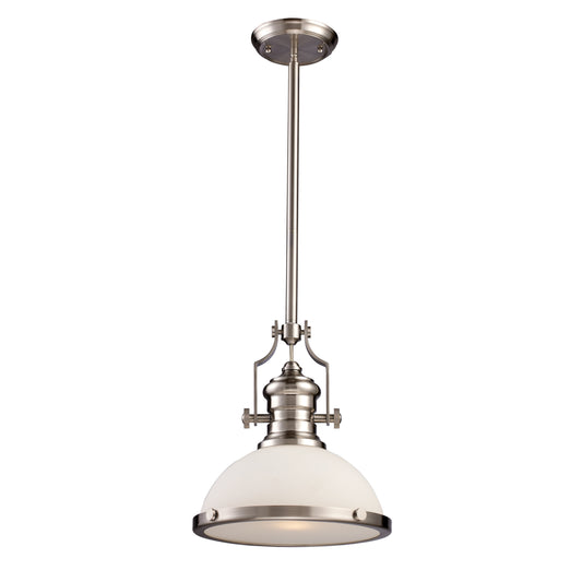 ELK SHOWROOM 66123-1 Chadwick 13'' Wide 1-Light Pendant - Satin Nickel