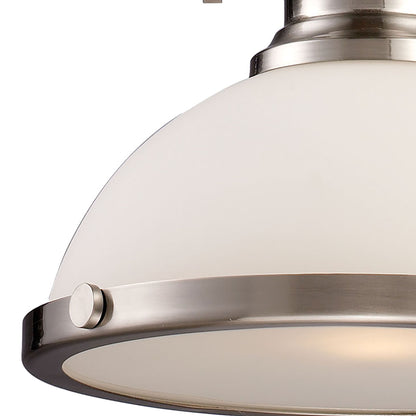 ELK SHOWROOM 66123-1 Chadwick 13'' Wide 1-Light Pendant - Satin Nickel