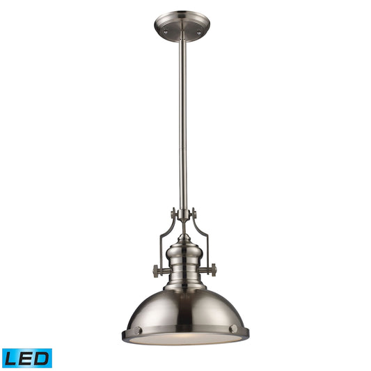 ELK SHOWROOM 66124-1-LED Chadwick 13'' Wide 1-Light Pendant - Satin Nickel